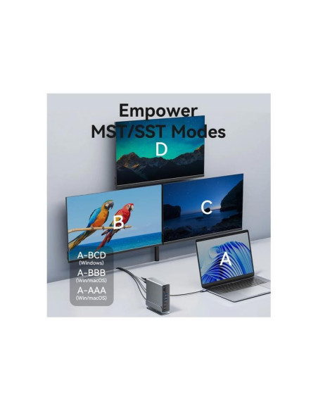 DOCK STATION VENTION 15 EN 1 USB-C A DP/HDMI/USB-C/USB-A/RJ45/MICROSD/JACK