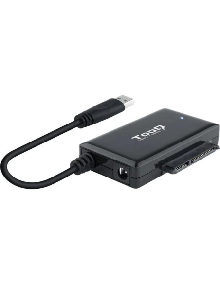 ADAPTADOR USB 3.0 USB-A TOOQ DISCO DURO SATA 2.5/3.5 ALIMENTADOR BLACK