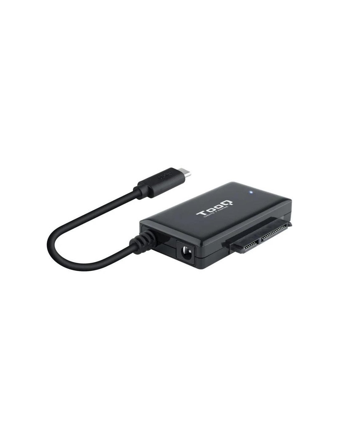 ADAPTADOR USB 3.0 USB-C TOOQ DISCO DURO SATA 2.5/3.5 ALIMENTADOR BLACK