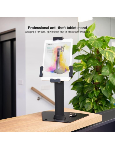 SOPORTE SOBREMESA TOOQ ANTIRROBO PARA TABLET 7.9-10.5 BLACK