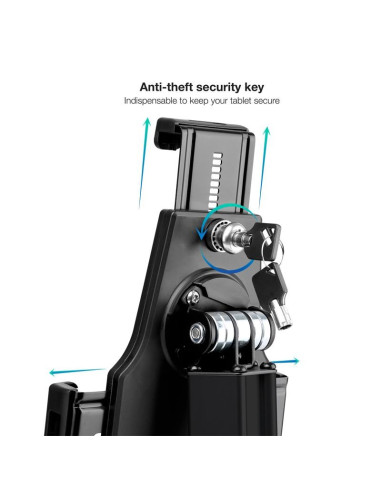 SOPORTE SOBREMESA TOOQ ANTIRROBO PARA TABLET 7.9-10.5 BLACK
