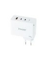 CARGADOR DE PARED TOOQ 100W USB-A/QC+ 2XUSB-C/PD WHITE