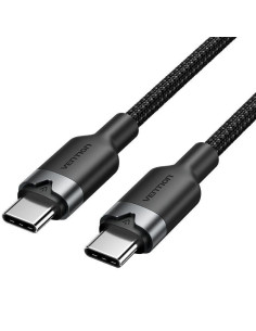 CABLE USB-C VENTION TIPO USB-C/M - USB-C/M 3A 60W 2M ALUMINIO BLACK