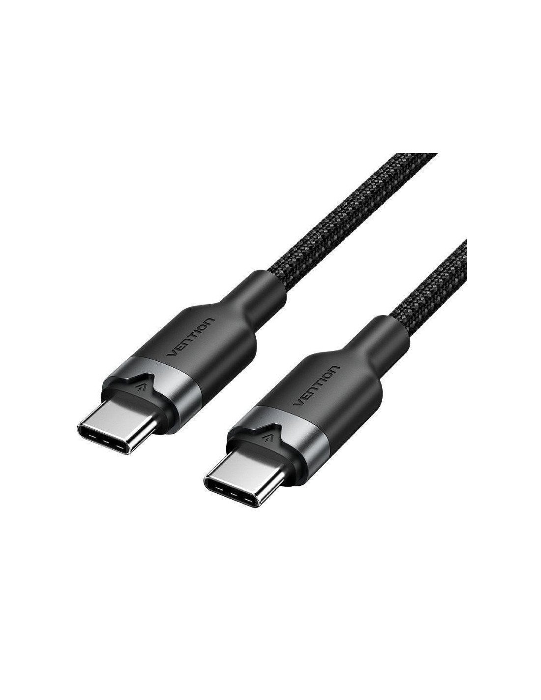 CABLE USB-C VENTION TIPO USB-C/M - USB-C/M 3A 60W 2M ALUMINIO BLACK