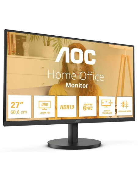 MONITOR AOC 27 4K UHD MULTIMEDIA HDMI DP BLACK