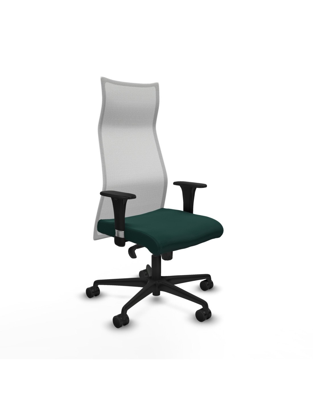 Piqueras y Crespo Albacete malla sincro malla blanca similpiel verde botella brazos 1D base nailon ruedas 65 mm nailon