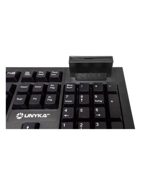 TECLADO + LECTOR UNYKA KB918 LECTOR INTELIGENTE TIPO PC/SC 2.0 DNIE SANITAR