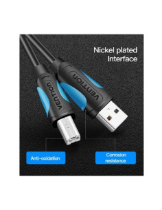 CABLE USB 2.0 VENTION USB-A/M - USB-B/M 1M 480MBPS BLACK 2