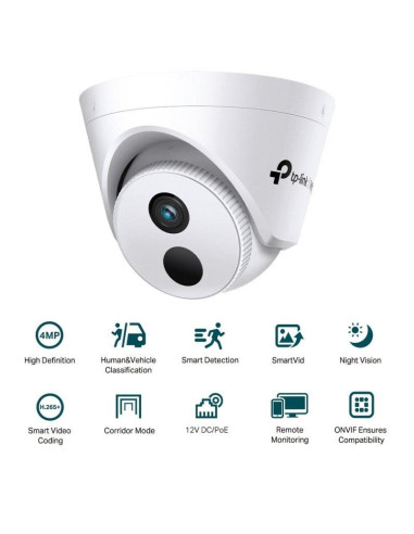 CAMARA IP TP-LINK VIGI DOME EXTERIOR/INTERIOR 4MP 2.8MM IR 30M IP67 POE/CC