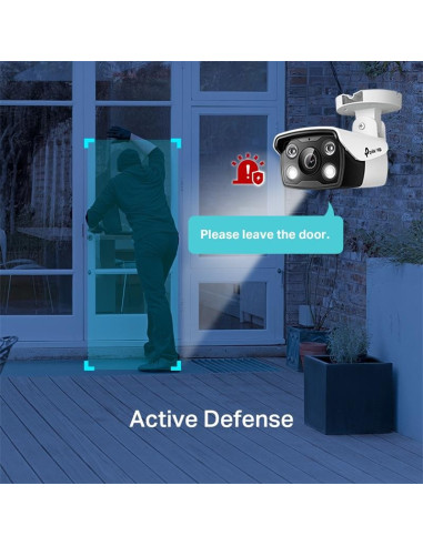 CAMARA IP TP-LINK VIGI BULLET EXTERIOR MICROSD 4MP 4MM IR 30M IP67 POE