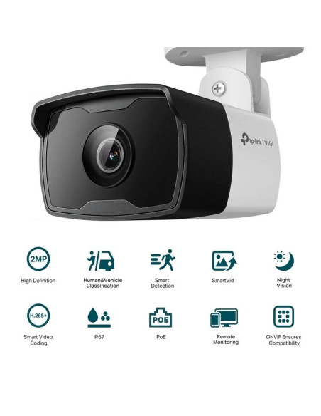 CAMARA IP TP-LINK VIGI BULLET EXTERIOR 4MP 2.8MM IR 30M IP67 POE