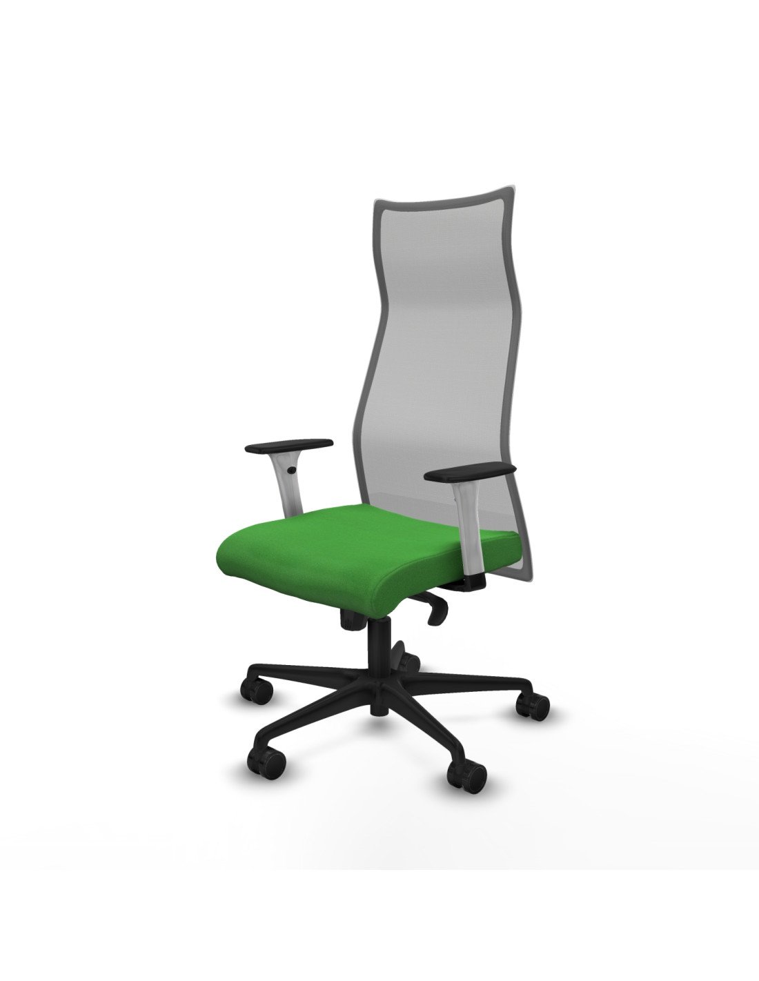 Piqueras y Crespo Albacete malla sincro malla gris bali verde brazos blancos base nailon ruedas 65 mm nailon