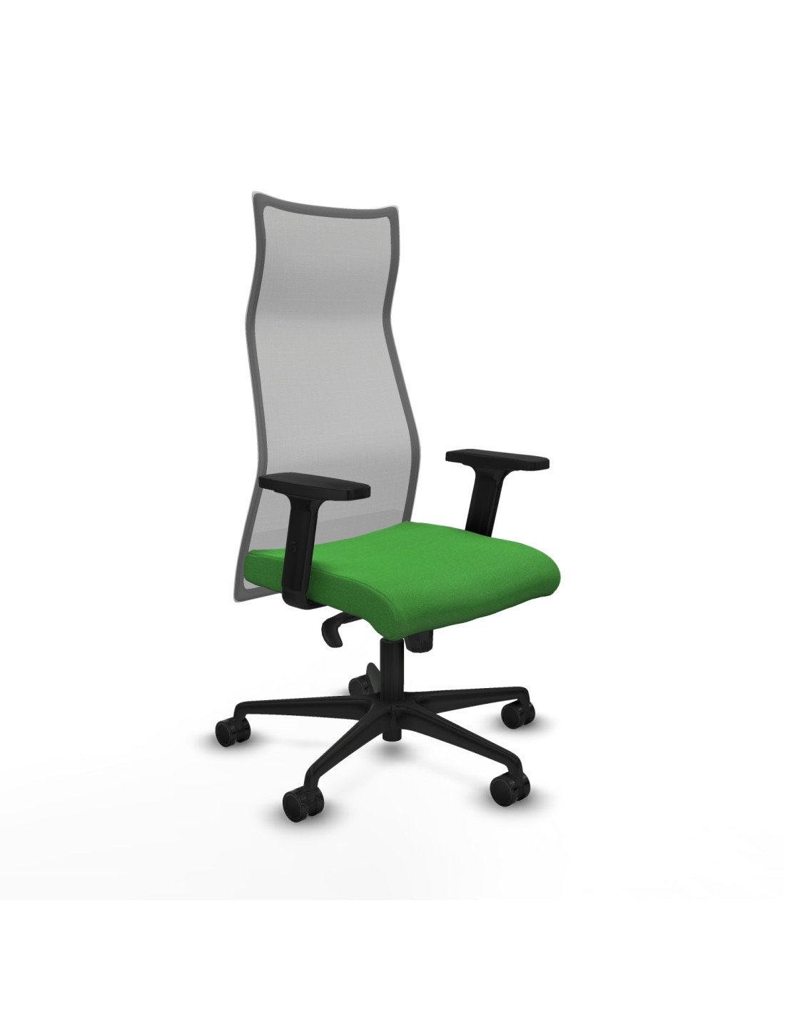 Piqueras y Crespo Albacete malla sincro malla gris bali verde brazos 2D base nailon ruedas 65 mm nailon