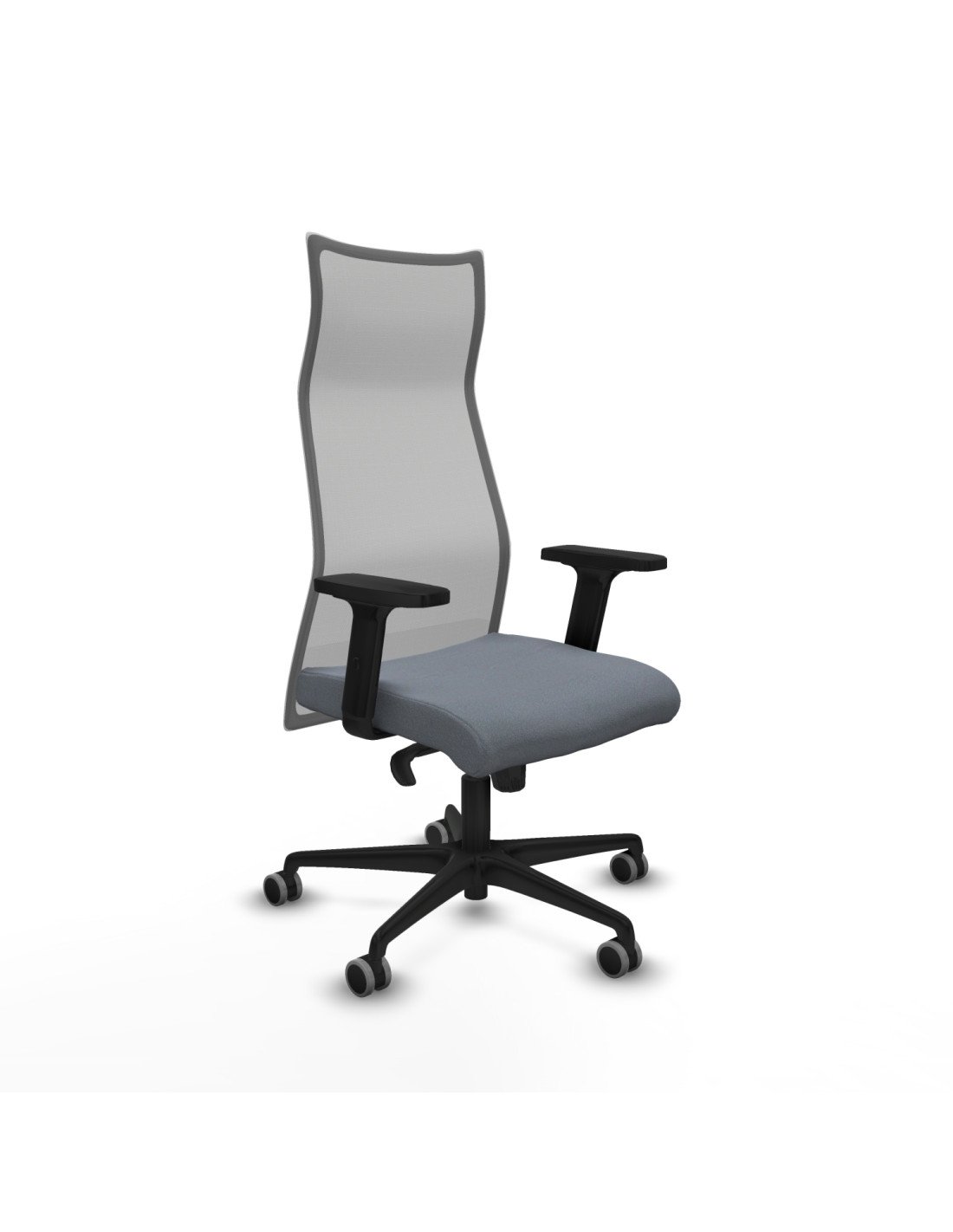 Piqueras y Crespo Albacete malla sincro malla gris bali gris brazos 2D base nailon ruedas 65mm engomadas