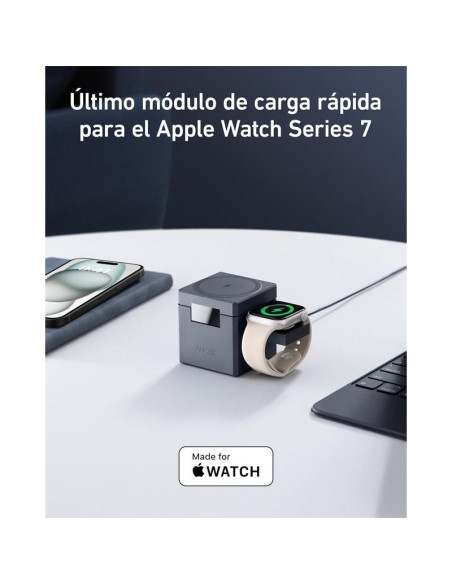 CARGADOR ANKER CUBO 3 EN 1 MAGSAFE AURICULARES+SMARTPHONE+RELOJ 30W USB-C