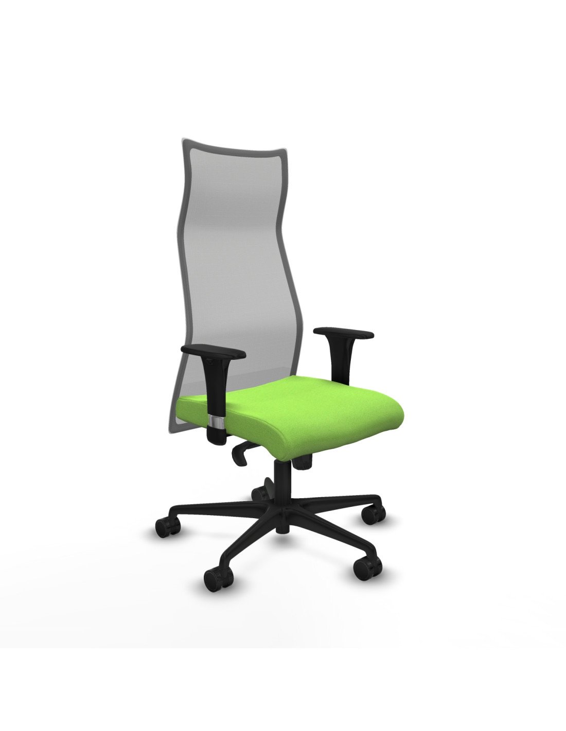 Piqueras y Crespo Albacete malla sincro malla gris bali pistacho brazos 1D base nailon ruedas 65 mm nailon