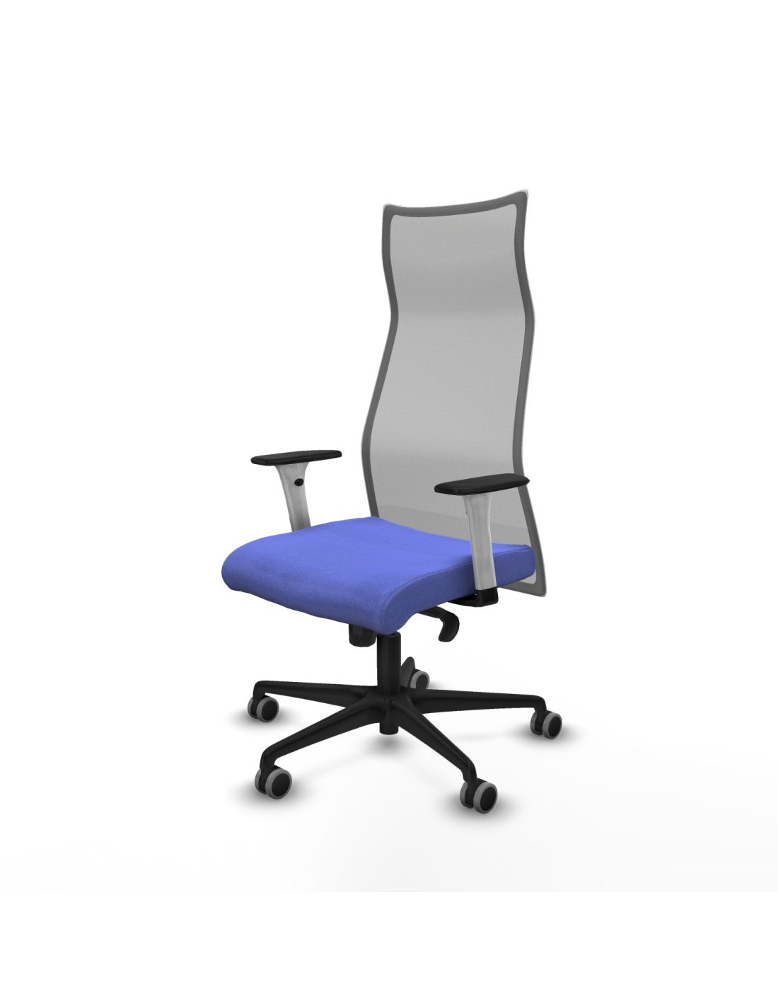 Piqueras y Crespo Albacete malla sincro malla gris bali azul claro brazos blancos base nailon ruedas 65mm engomadas