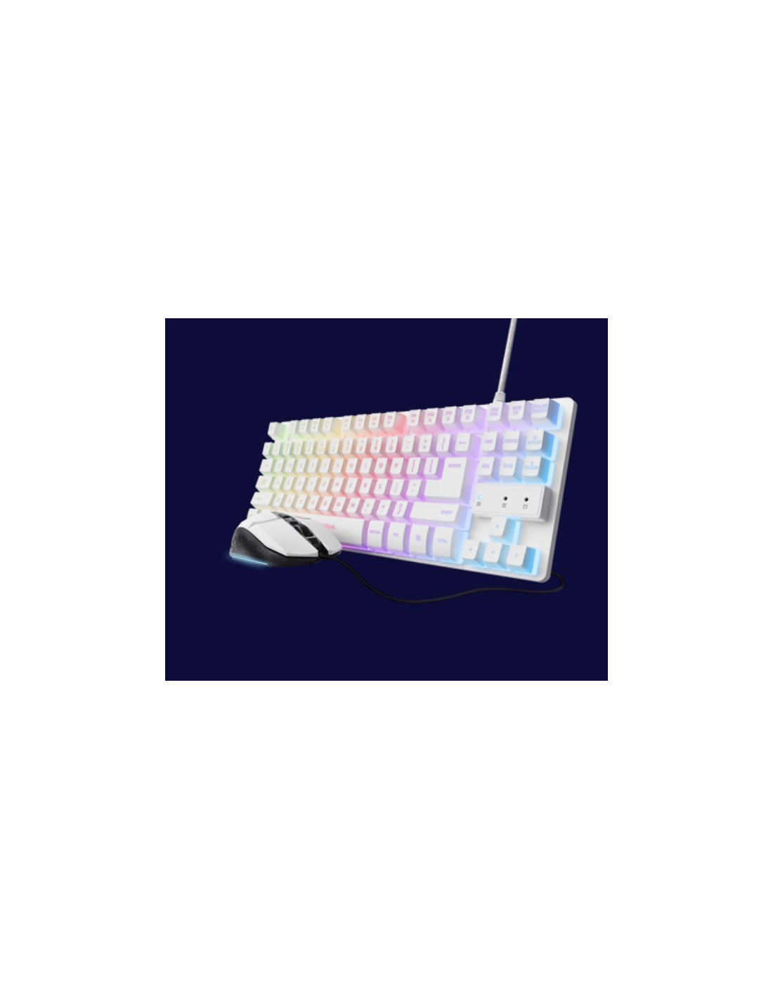 TECLADO + RATON TRUST GXT 798W GAMING RGB USB WHITE