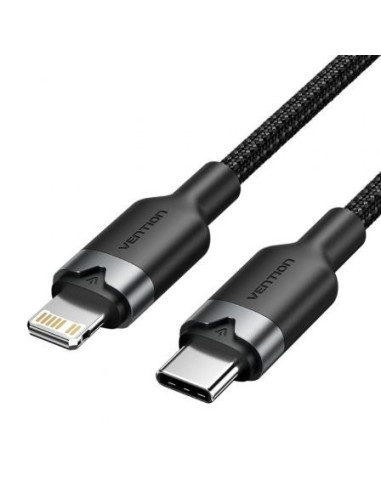 CABLE VENTION USB-C - LIGHTNING 27W 2M BLACK