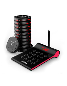 AVISADOR DE CLIENTES AVPOS 10 UDS + BASE DE CARGA + TECLADO