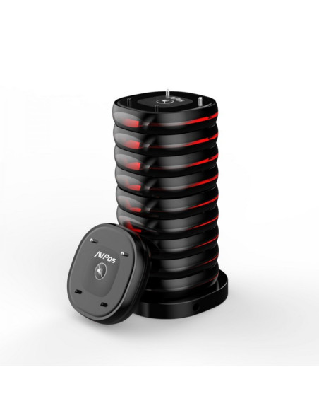 AVISADOR DE CLIENTES AVPOS 10 UDS + BASE DE CARGA + TECLADO