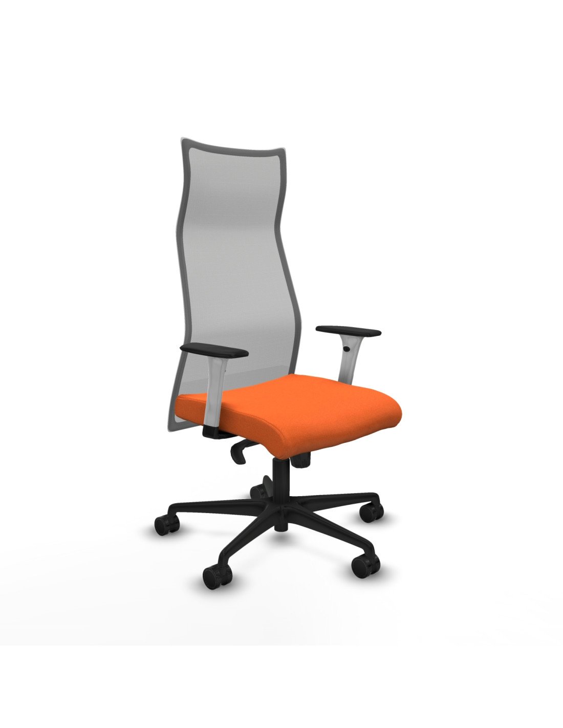 Piqueras y Crespo Albacete malla sincro malla gris bali naranja brazos blancos base nailon ruedas 65 mm nailon