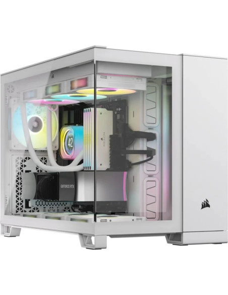 CAJA ORDENADOR GAMING CORSAIR 2500X CRISTAL TEMPLADO WHITE