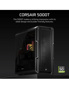 CAJA ORDENADOR GAMING CORSAIR 5000T CRISTAL TEMPLADO BLACK 2