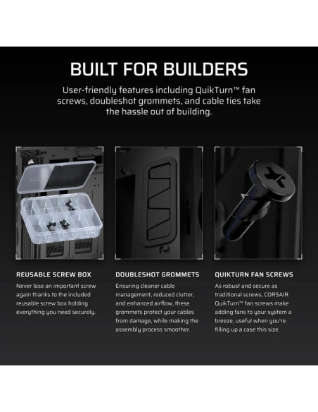 CAJA ORDENADOR GAMING CORSAIR 5000T CRISTAL TEMPLADO BLACK