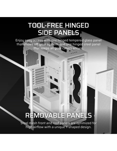 CAJA ORDENADOR GAMING CORSAIR 5000T CRISTAL TEMPLADO WHITE