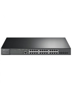 SWITCH TP-LINK 24 PUERTOS GIGABIT POE+ 4 PUERTOS 10GE SFP+ L2+