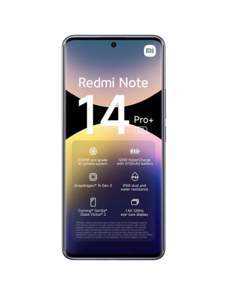 SMARTPHONE XIAOMI REDMI NOTE 14 PRO+ 6.67 12GB/512GB/200MP/NFC/5G LAVANDER PURPLE