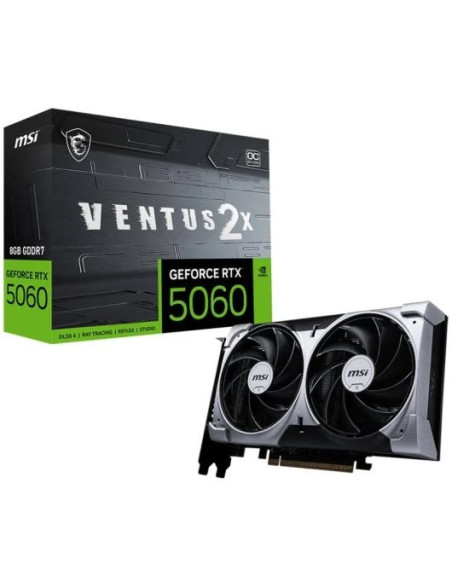 TARJETA DE VIDEO NVIDIA MSI RTX5060 VENTUS 2X OC 8GB GDDR7 PCIE 5.0
