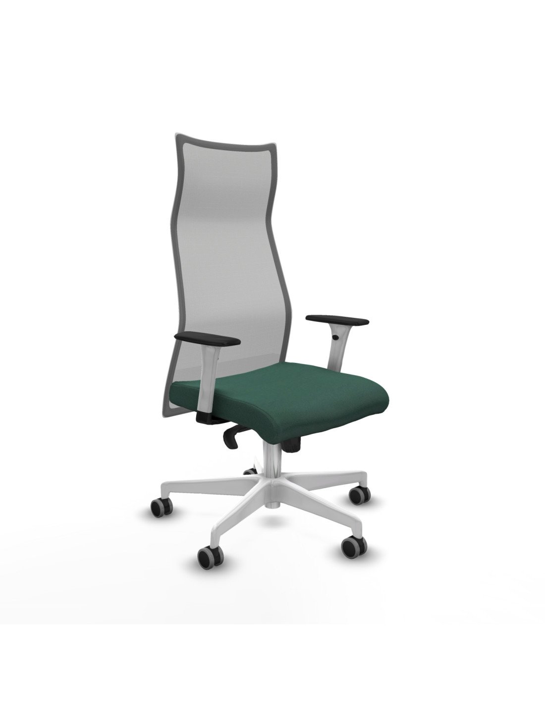 Piqueras y Crespo Albacete malla sincro malla gris bali verde botella brazos blancos base blanca ruedas 65mm engomadas