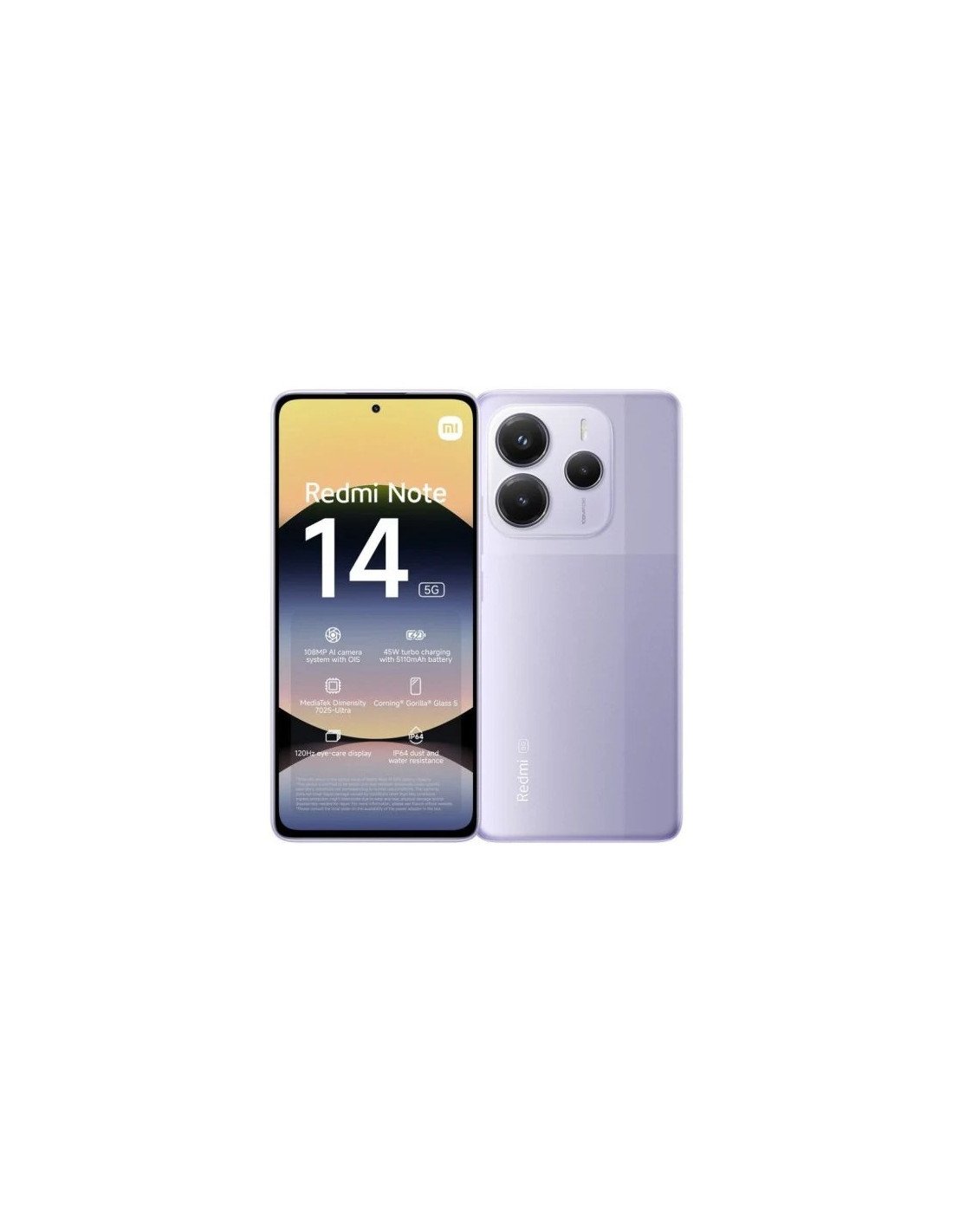 SMARTPHONE XIAOMI REDMI NOTE 14 6.67 8GB/256GB/108MP/NFC/5G PURPLE