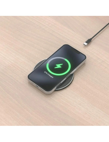 BASE DE CARGA AISENS WIRELESS SMARTPHONE 15W BLACK