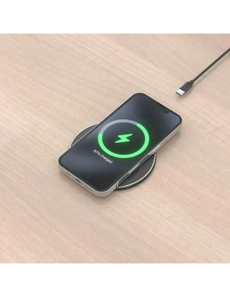 BASE DE CARGA AISENS WIRELESS SMARTPHONE 15W BLACK