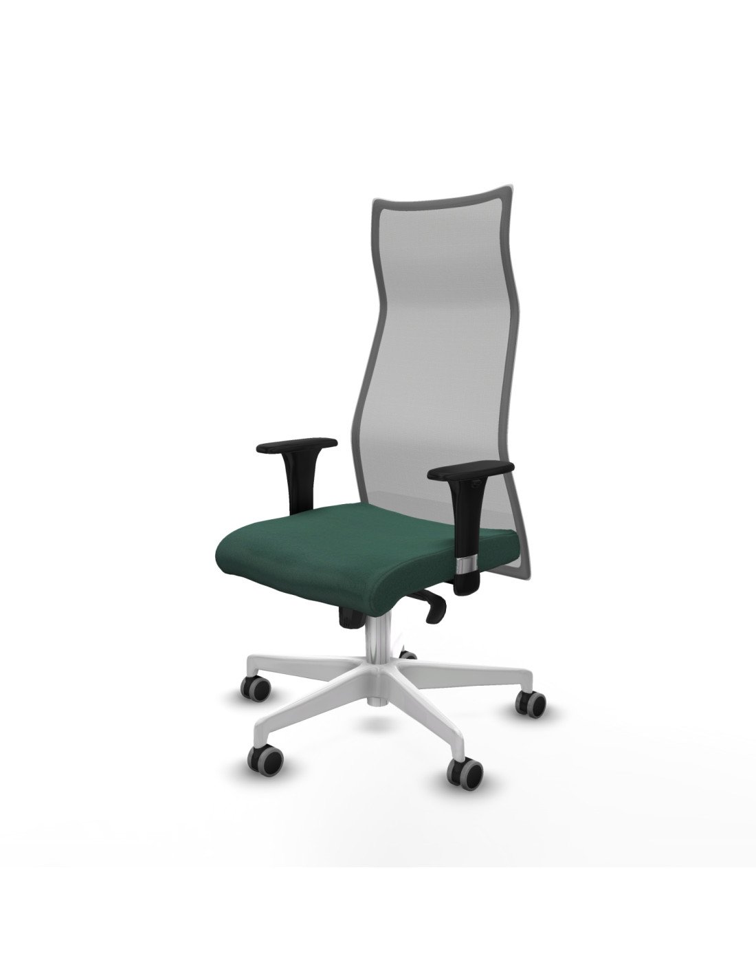 Piqueras y Crespo Albacete malla sincro malla gris bali verde botella brazos 1D base blanca ruedas 65mm engomadas