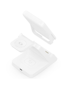 BASE CARGADOR AISENS SMARTPHONE/APPLE WATCH/AURICULARES WIRELESS 15W WHITE 2