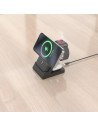BASE CARGADOR AISENS SMARTPHONE/APPLE WATCH/AURICULARES WIRELESS 15W BLACK