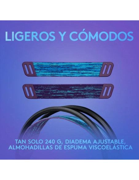 AURICULARES + MICROFONO LOGITECH GAMING G335 JACK 3.5MM BLACK/BLUE