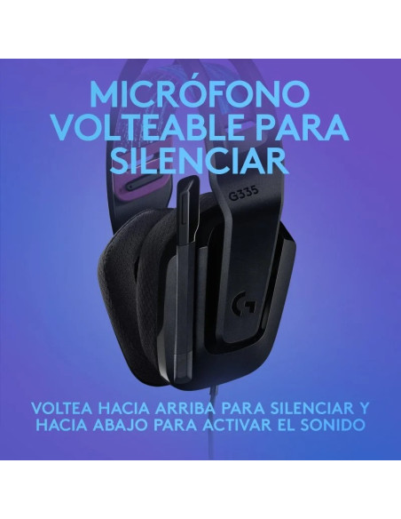 AURICULARES + MICROFONO LOGITECH GAMING G335 JACK 3.5MM BLACK/BLUE