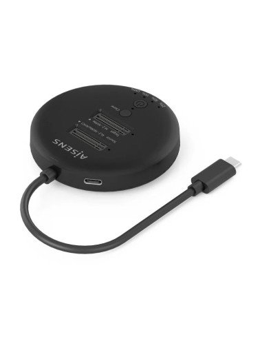DOCK STATION CLONE AISENS X2 M2 NVME USB-C 3.2 BLACK