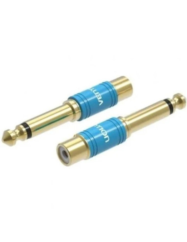 ADAPTADOR VENTION RCA HEMBRA - JACK 6.5 MACHO BLACK