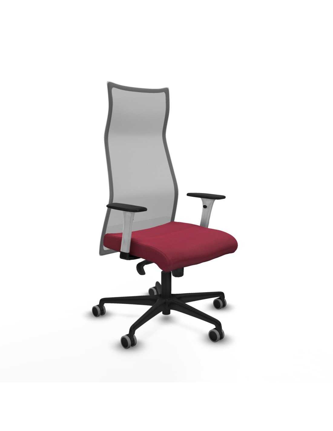 Piqueras y Crespo Albacete malla sincro malla gris bali granate brazos blancos base nailon ruedas 65mm engomadas