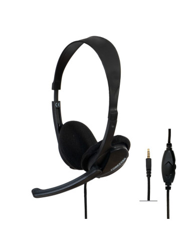 AURICULARES + MICROFONO FONESTAR HOME-35 JACK 3.5MM BLACK