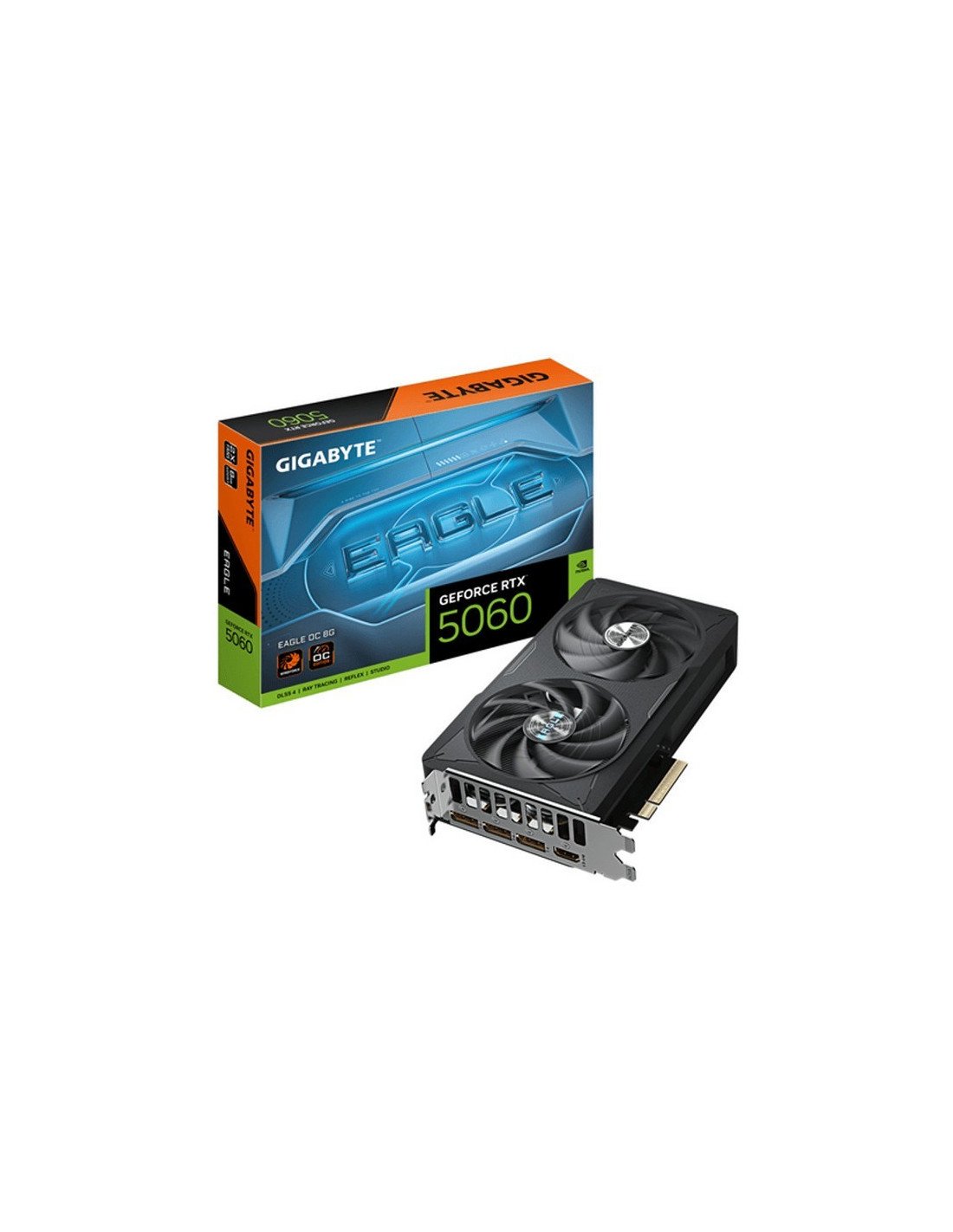 TARJETA DE VIDEO NVIDIA GIGABYTE RTX 5060 EAGLE OC 8GB GDDR7 PCIE 5.0