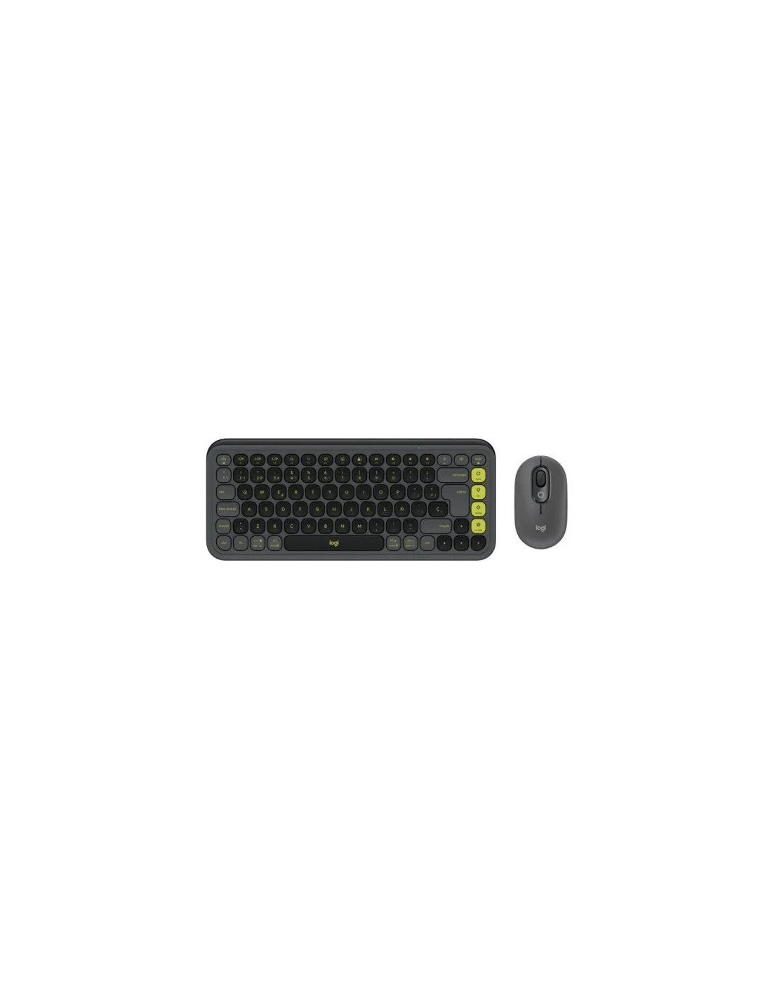 TECLADO + RATON LOGITECH POP ICON WIRELESS BLACK/GREEN