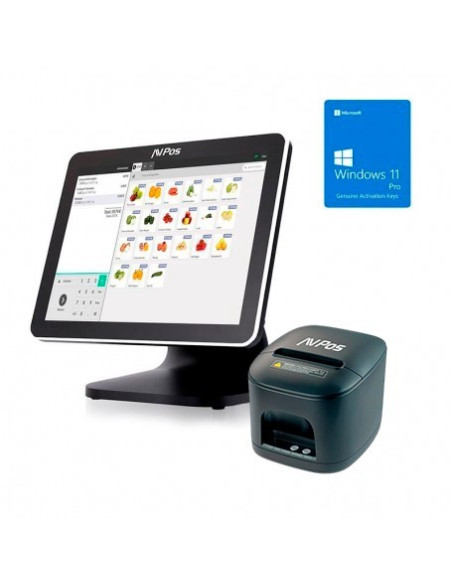 PACK TPV AVPOS K5000 15 TACTIL INTEL N100/8GB/SSD128G/W11P + TC15 USB