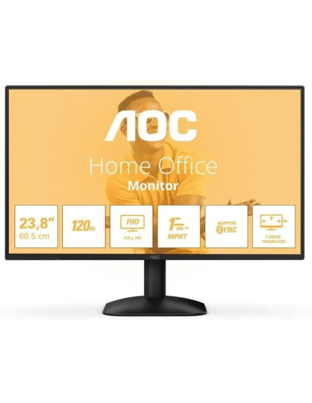 MONITOR AOC 24 IPS 100HZ 1MS VGA HDMI 3YR BLACK FRAMELESS ADAPTIVE SYNC